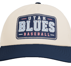 Cream Navy Patch Snapback Hat