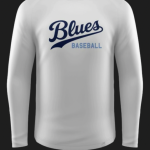 Pro KC Long Sleeve Shirt White w/Navy Blues CB Bb
