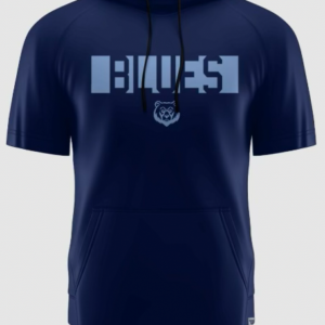Pro Brick Short Sleeve Hoodie Navy w/CB Blues